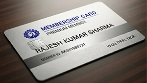 Custom Printed Membership Card Design with Logo